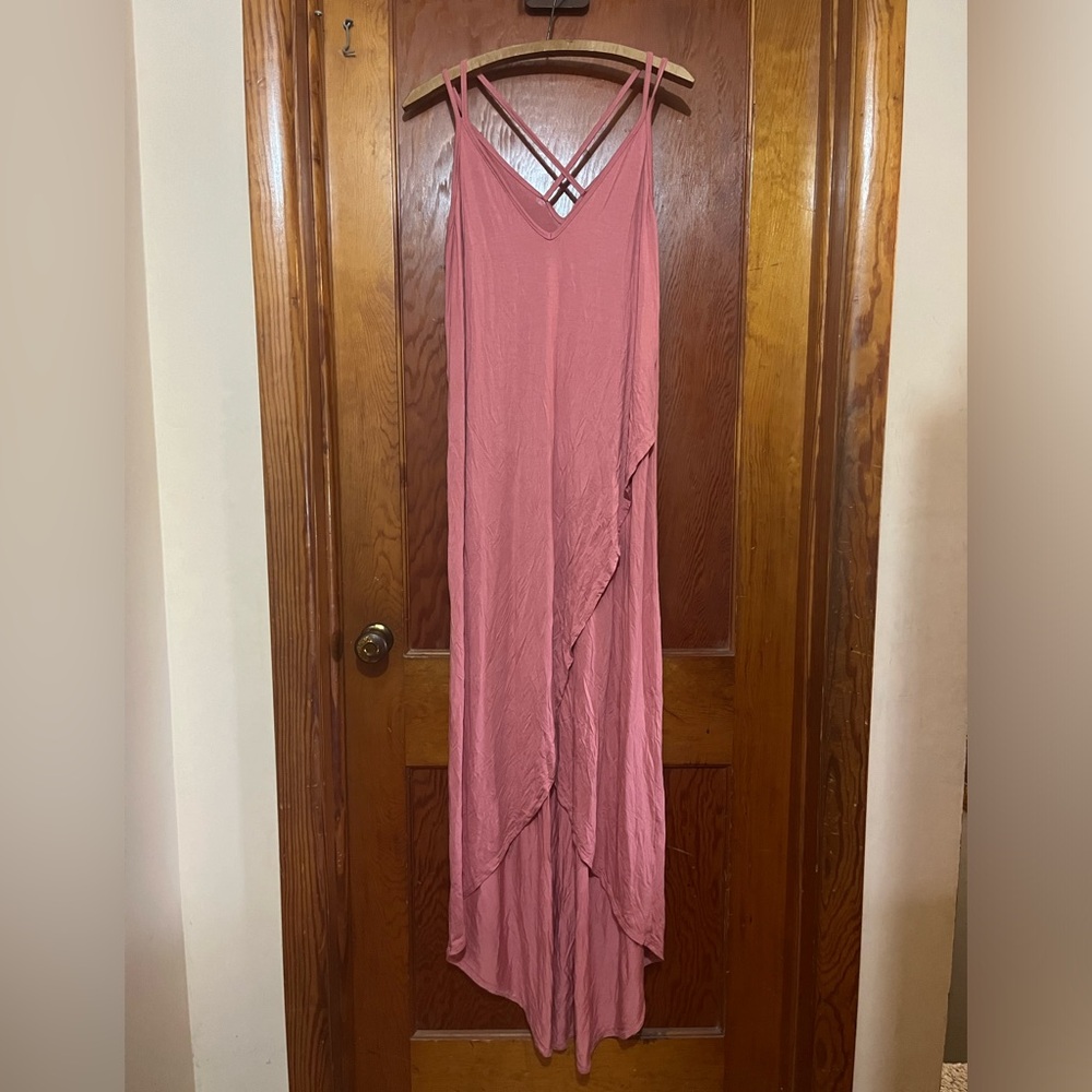 Pink Wrap Maxi Dress Medium